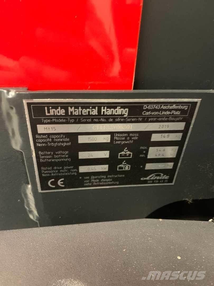 Linde MT15 معدات التكديس الجوالة