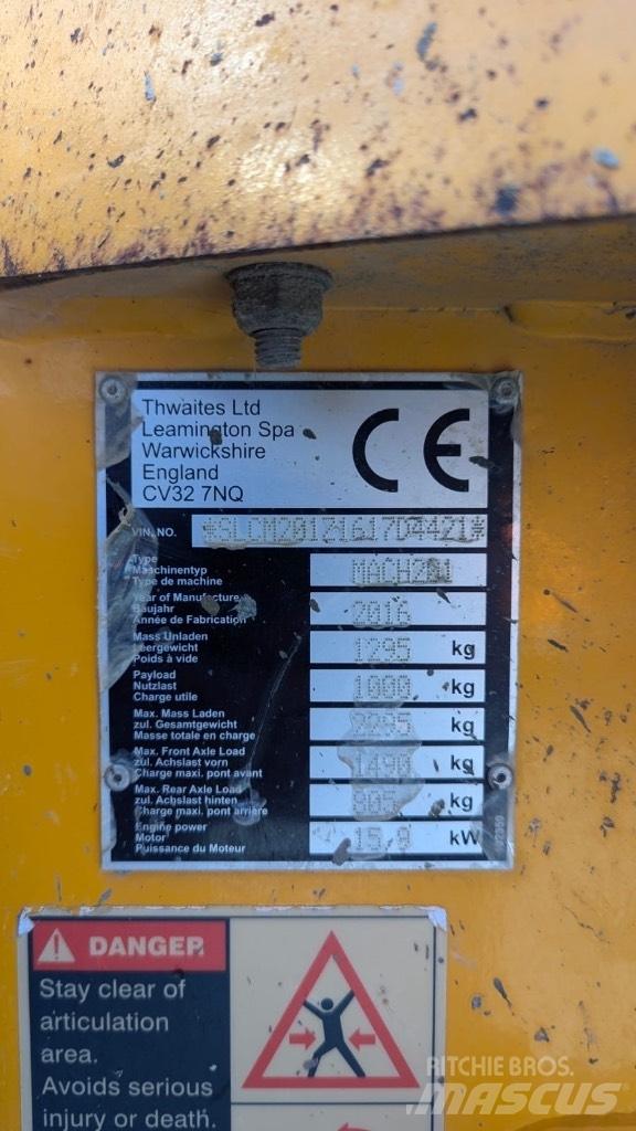 Thwaites 1 ton عربات نقل قلابة للمواقع