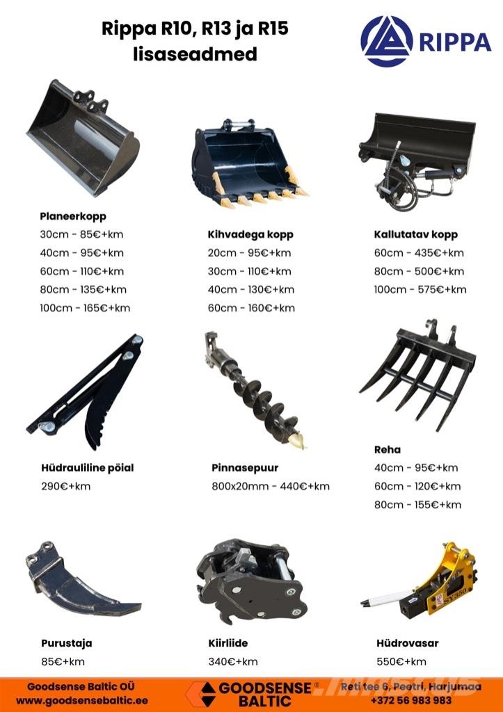 Rippa R18 Pro حفارات صغيرة أقل من 7 طن (حفارات صغيرة)