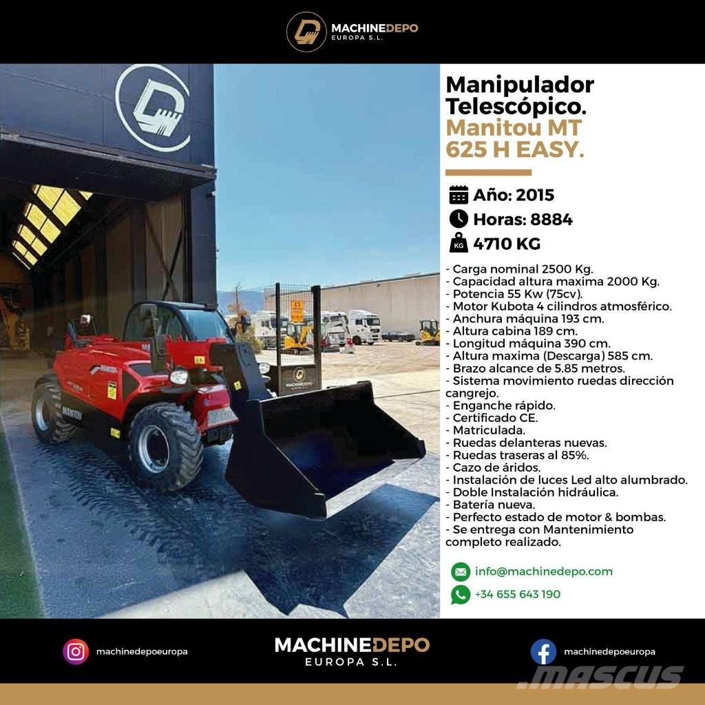 Manitou MT 625 H مناولات متداخلة