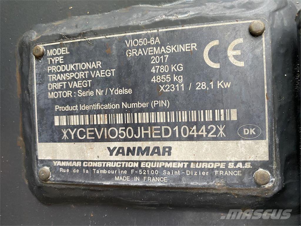 Yanmar VIO50-6 حفارات بعجل