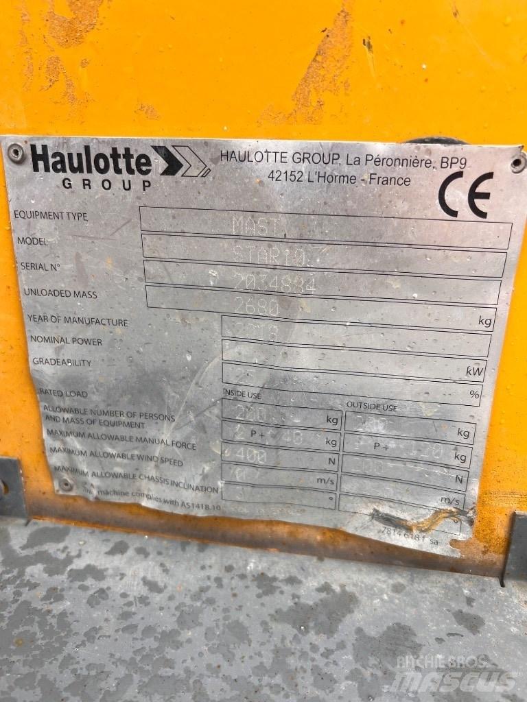 Haulotte Star 10 رافعات سلة تلسكوبية