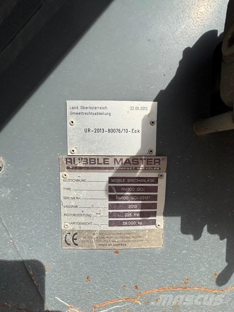 Rubble Master RM 100 الكسارات المتنقلة