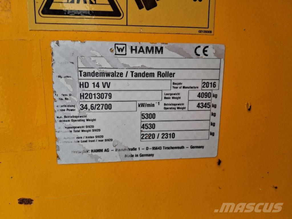 Hamm HD 14 VV مداحل ثنائية الاسطوانة
