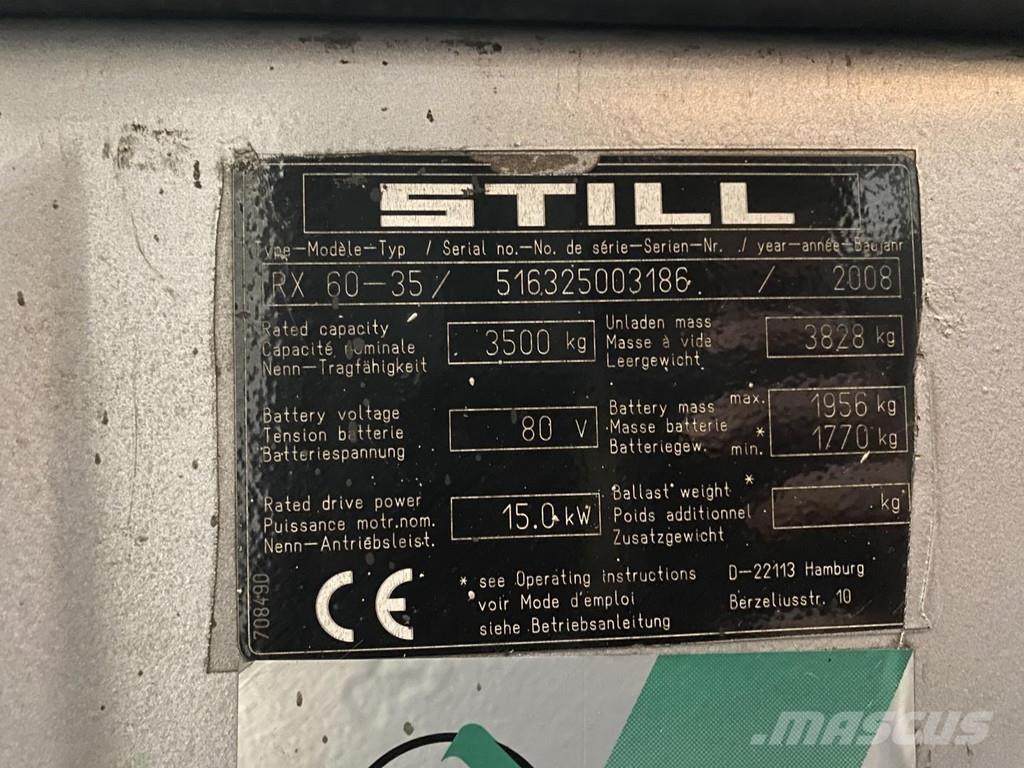 Still RX60-35 شاحنات ذات رافعات شوكية تعمل بالكهرباء