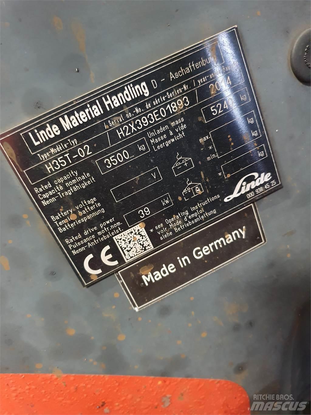 Linde H35T شاحنات LPG