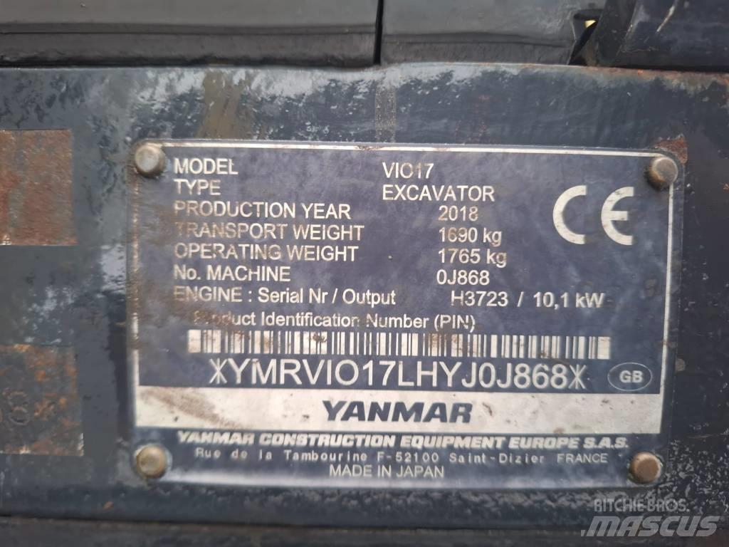 Yanmar Vio 17 حفارات صغيرة أقل من 7 طن (حفارات صغيرة)