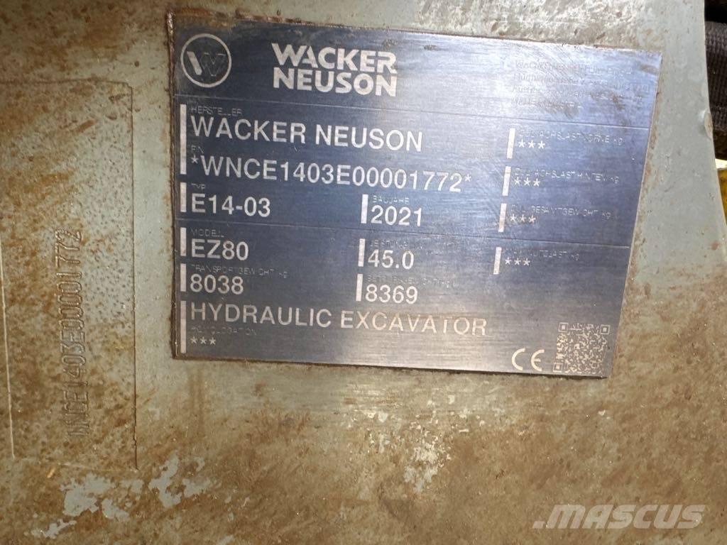 Wacker Neuson EZ80 حفارات زحافة