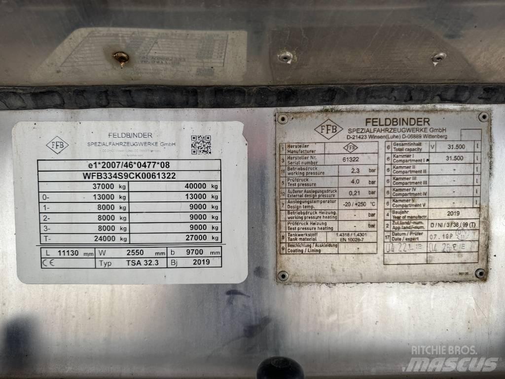 Feldbinder TSA 32,3 مقطورات ذات صهاريج