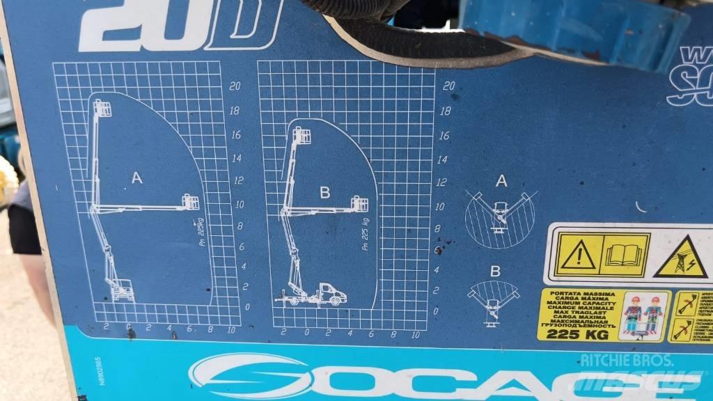 Socage 20d المنصات الهوائية المثبتة على شاحنة