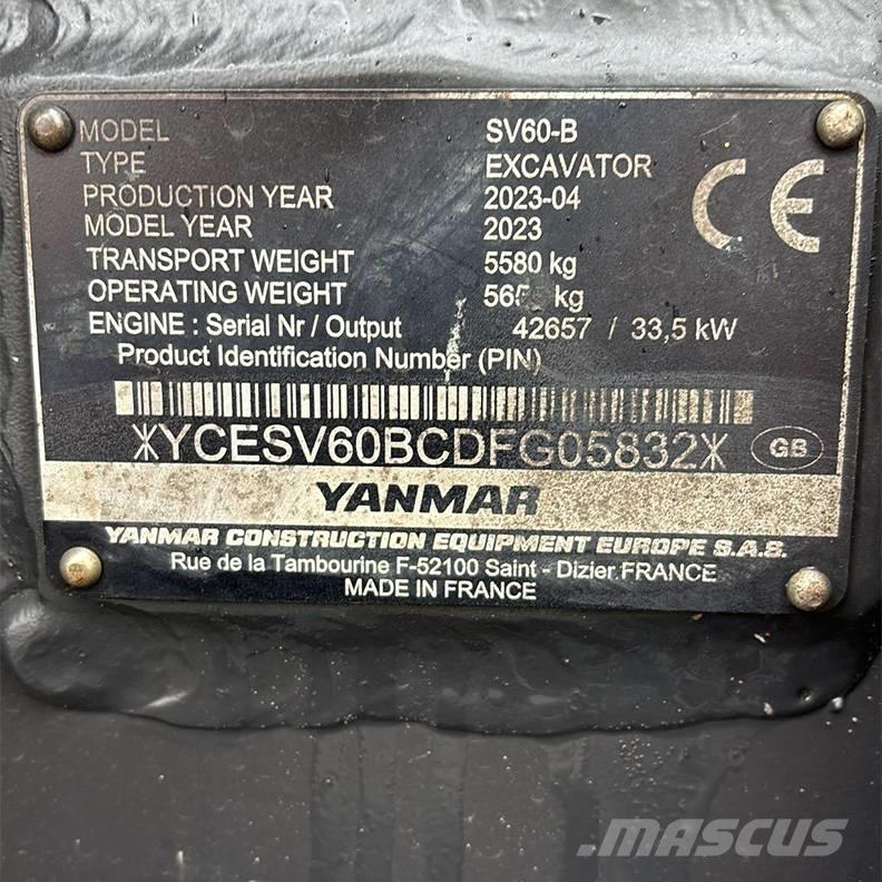 Yanmar SV60-B حفارات صغيرة أقل من 7 طن (حفارات صغيرة)