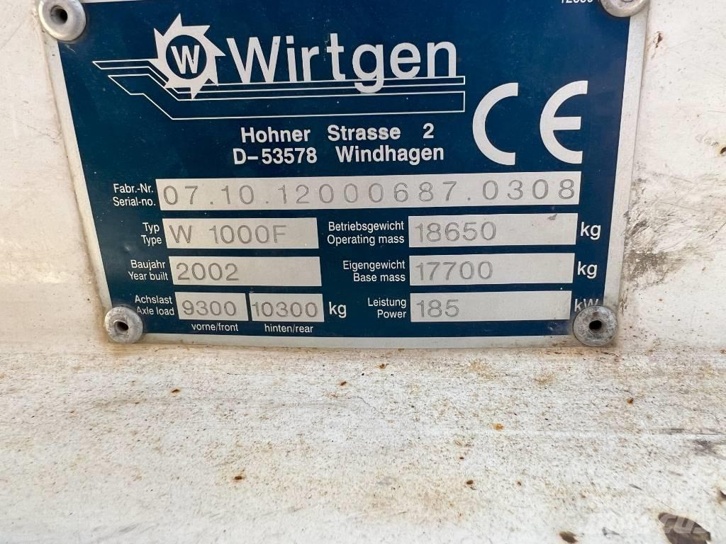 Wirtgen 1000F ماكينات الكشط البارد للأسفلت