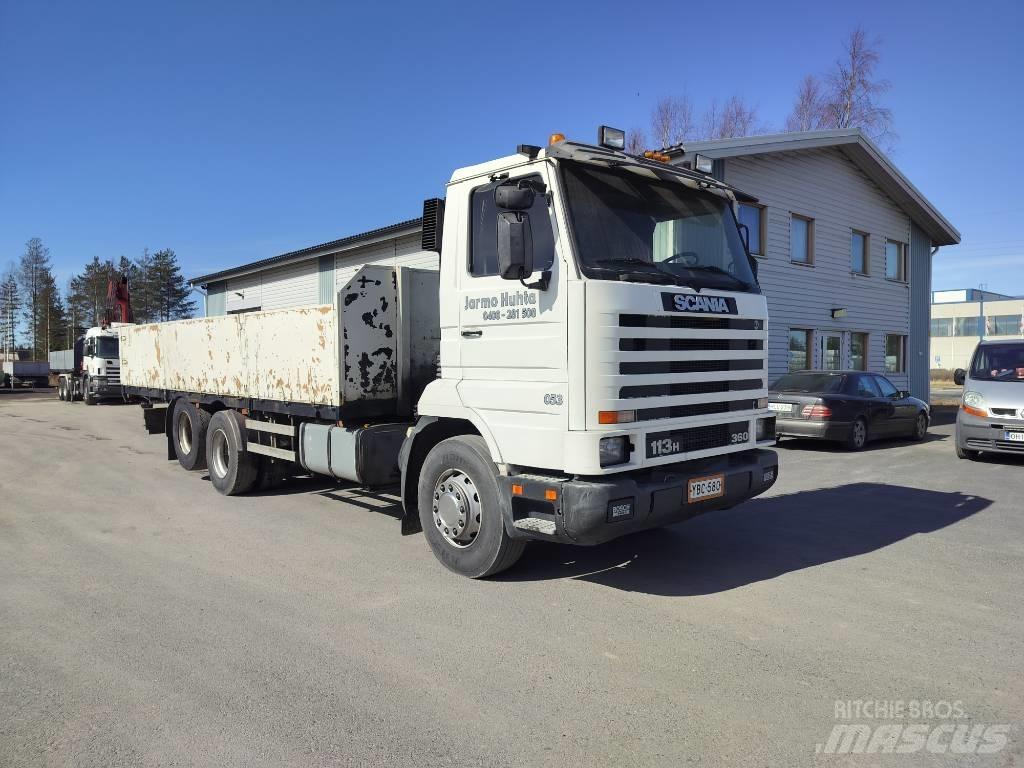Scania 113 H 360 شاحنات مسطحة/مفصلية الجوانب