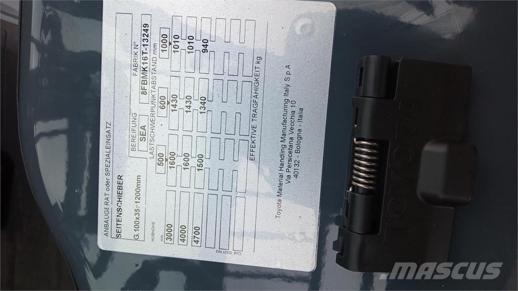 Toyota 8FBMK16T شاحنات ذات رافعات شوكية تعمل بالكهرباء