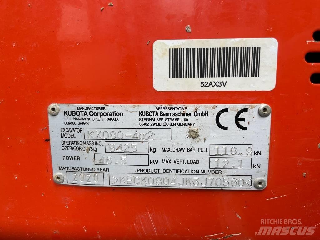 Kubota KX 080-4 حفارات وسط 7 طن - 12 طن