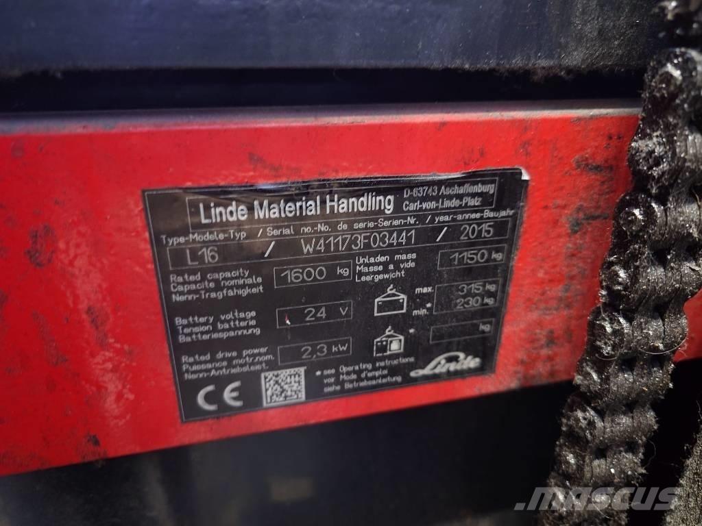 Linde L16/1173 معدات التكديس الجوالة