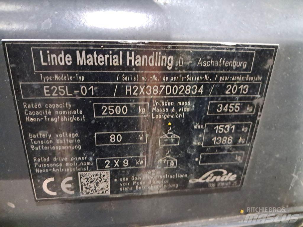 Linde E25L-01 شاحنات ذات رافعات شوكية تعمل بالكهرباء