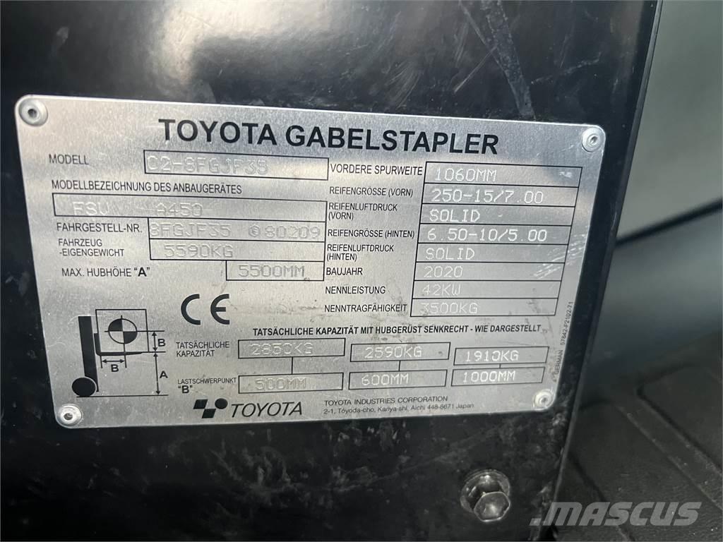 Toyota 8FGJF35 شاحنات LPG