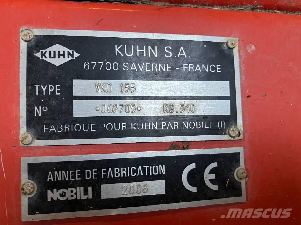 Kuhn VKD 155 جزازات وأغطية المراعي