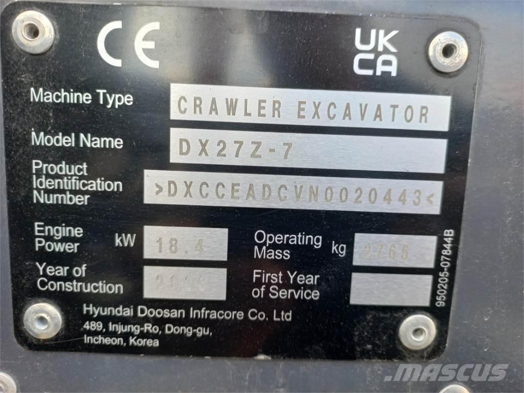 Develon DX27Z-7 ماكينات زراعية أخرى