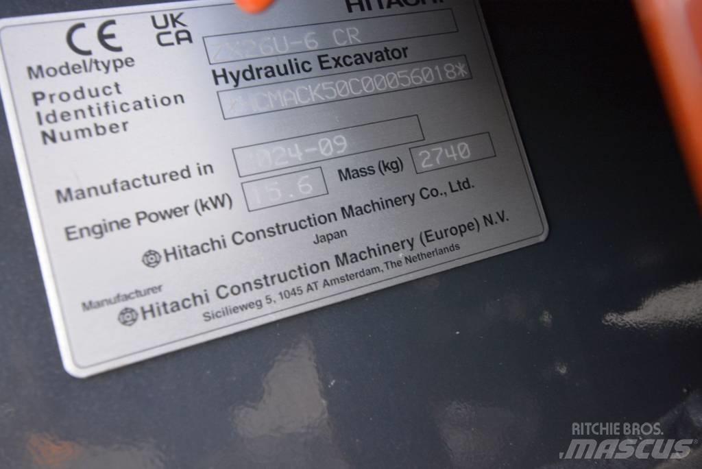 Hitachi ZX 26 U-6 حفارات صغيرة أقل من 7 طن (حفارات صغيرة)