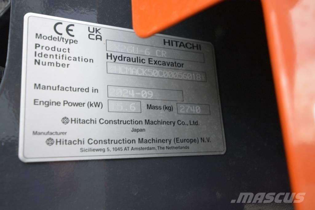 Hitachi ZX 26 U-6 حفارات صغيرة أقل من 7 طن (حفارات صغيرة)