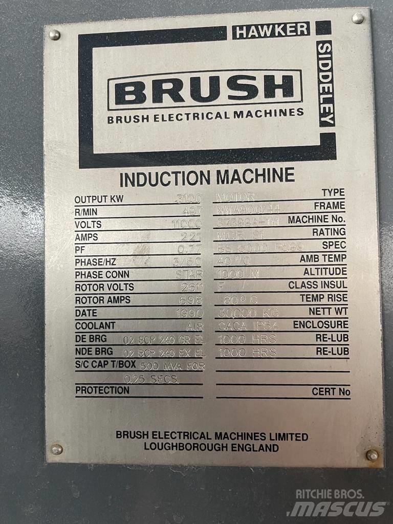  Brush 3100kW Motor قطع غيار المخلفات / إعادة التدوير والمحاجر