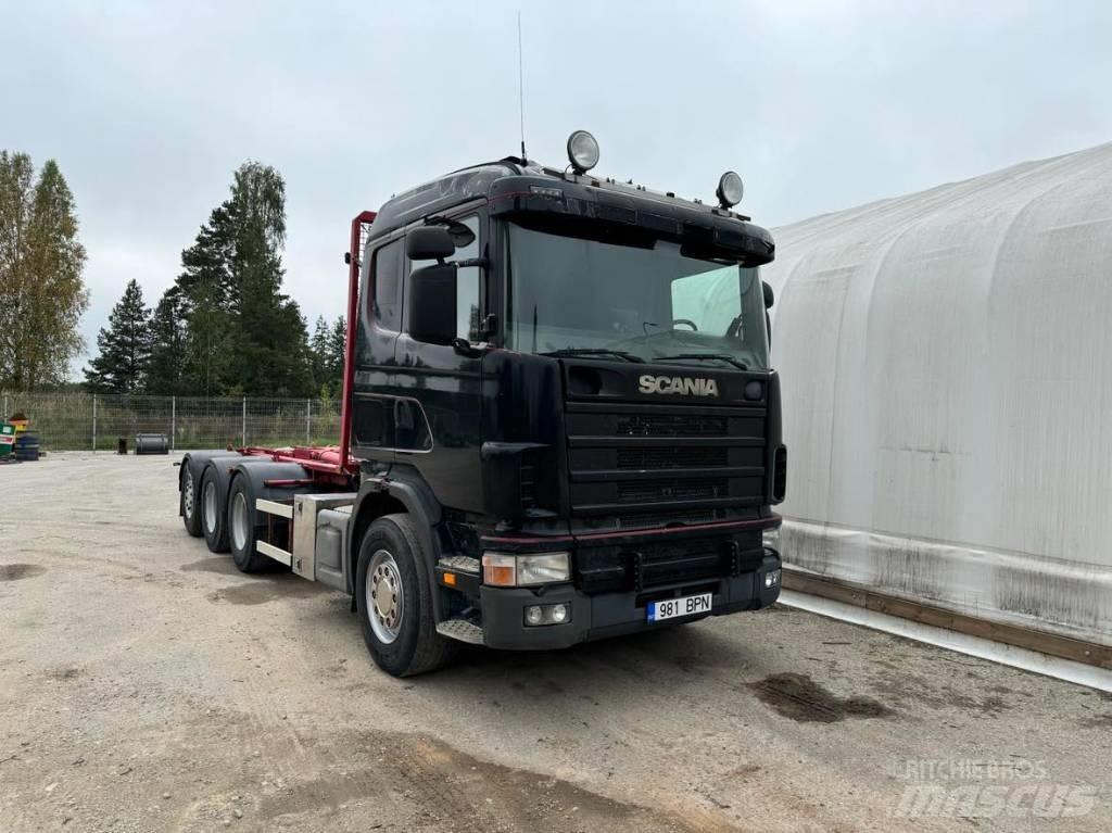 Scania R124 شاحنات الرافعات الخطافية