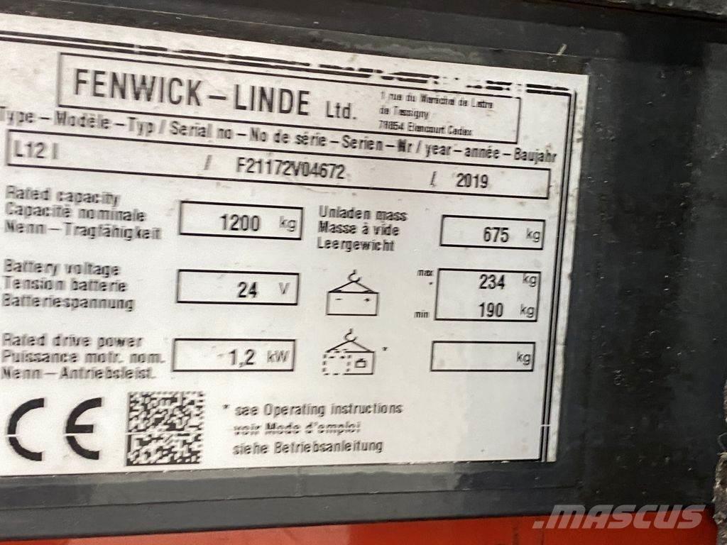 Linde L12 I معدات التكديس الجوالة