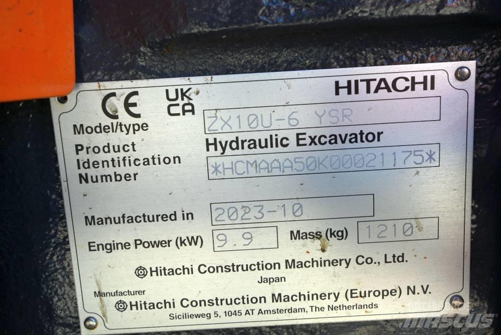 Hitachi ZX 10U-6 حفارات صغيرة أقل من 7 طن (حفارات صغيرة)