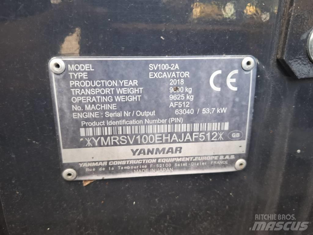 Yanmar SV 100-2A حفارات وسط 7 طن - 12 طن