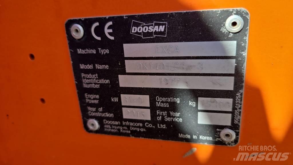 Doosan DX 140 LCR-3 حفارات زحافة