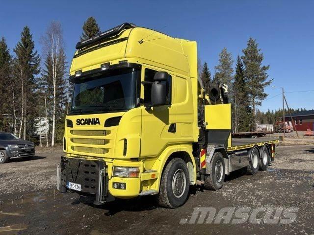 Scania R164G 8*4 شاحنات الرافعات