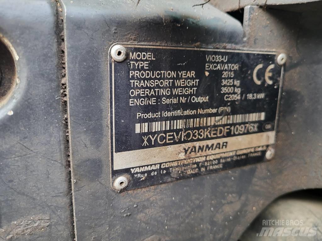 Yanmar Vio 33 U حفارات صغيرة أقل من 7 طن (حفارات صغيرة)