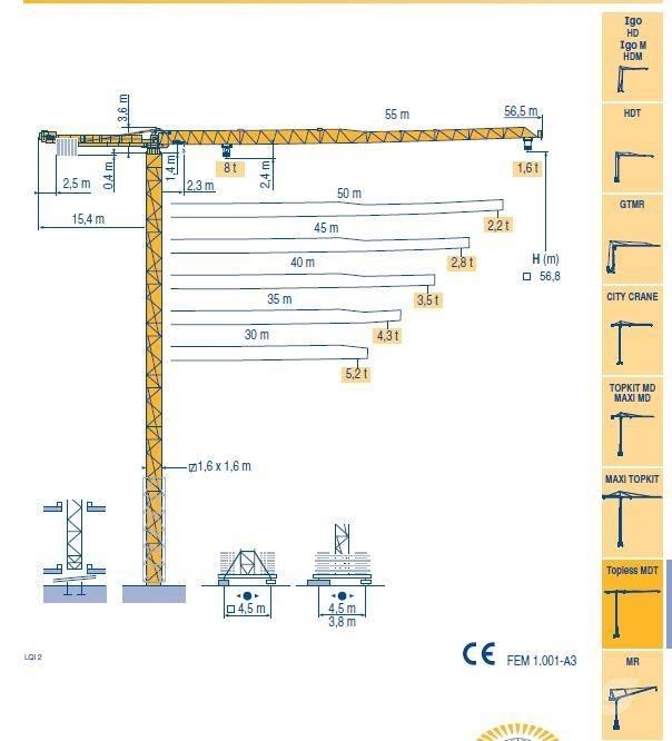 Potain MDT 132 G8 رافعات برجية
