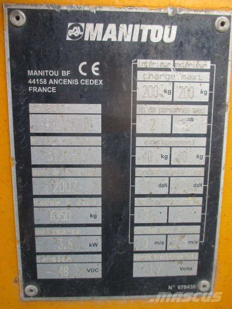 Manitou 170 AETJL رافعات سلة مفصلية