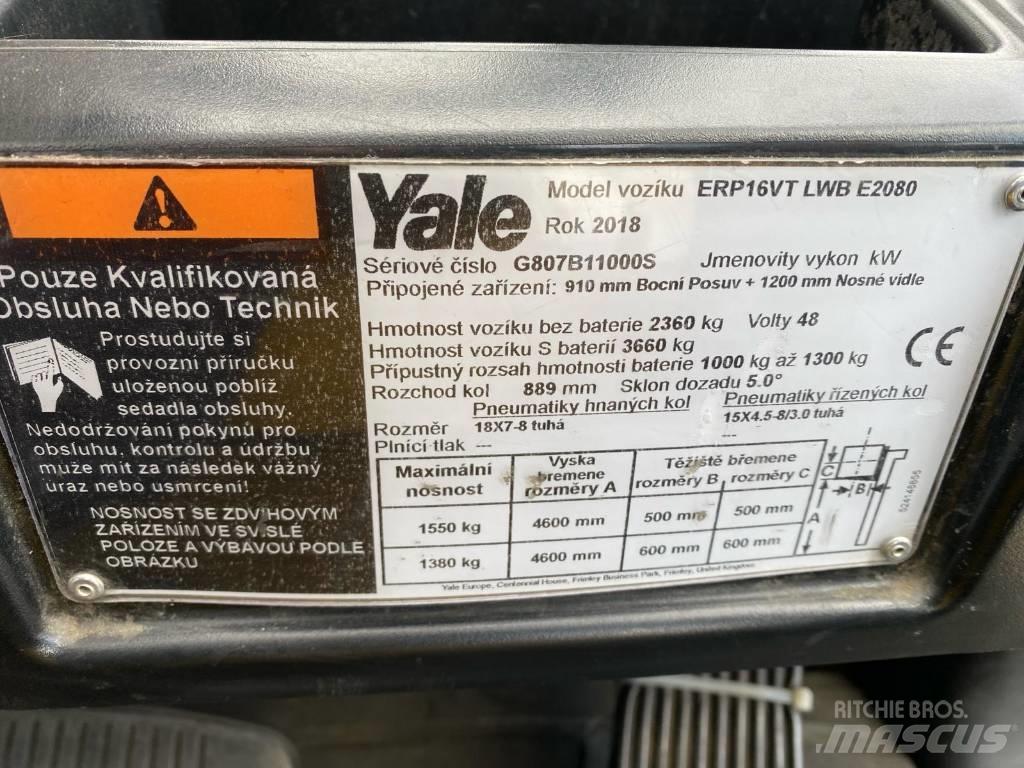 Yale ERP16VTLWB شاحنات ذات رافعات شوكية تعمل بالكهرباء