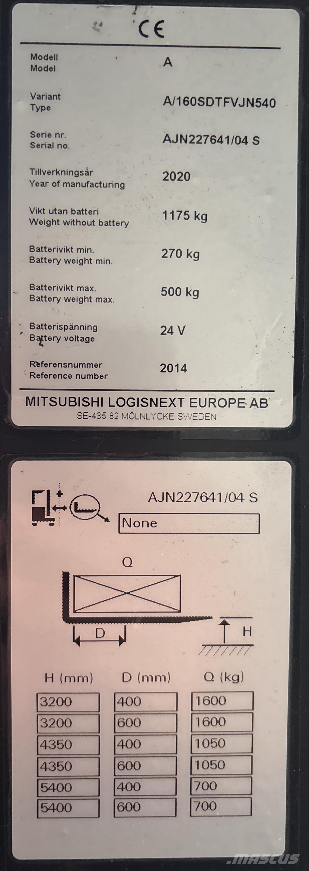 Atlet A160 شاحنات مناولة ذاتية الدفع