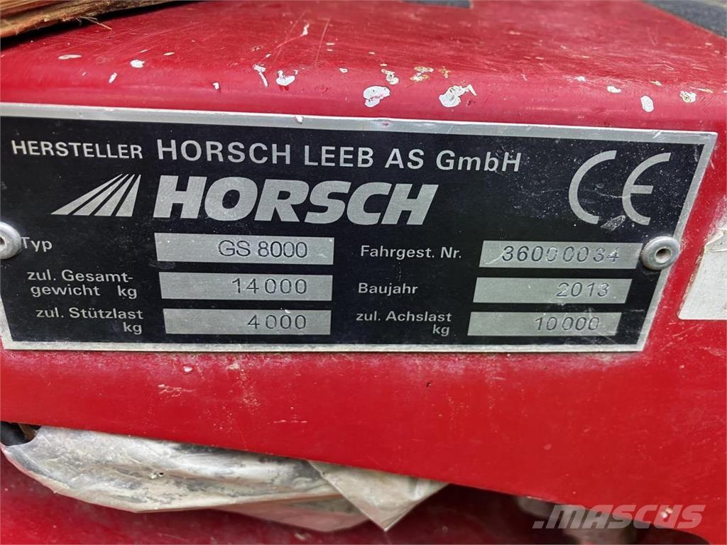 Horsch GS 8000 الرشاشات
