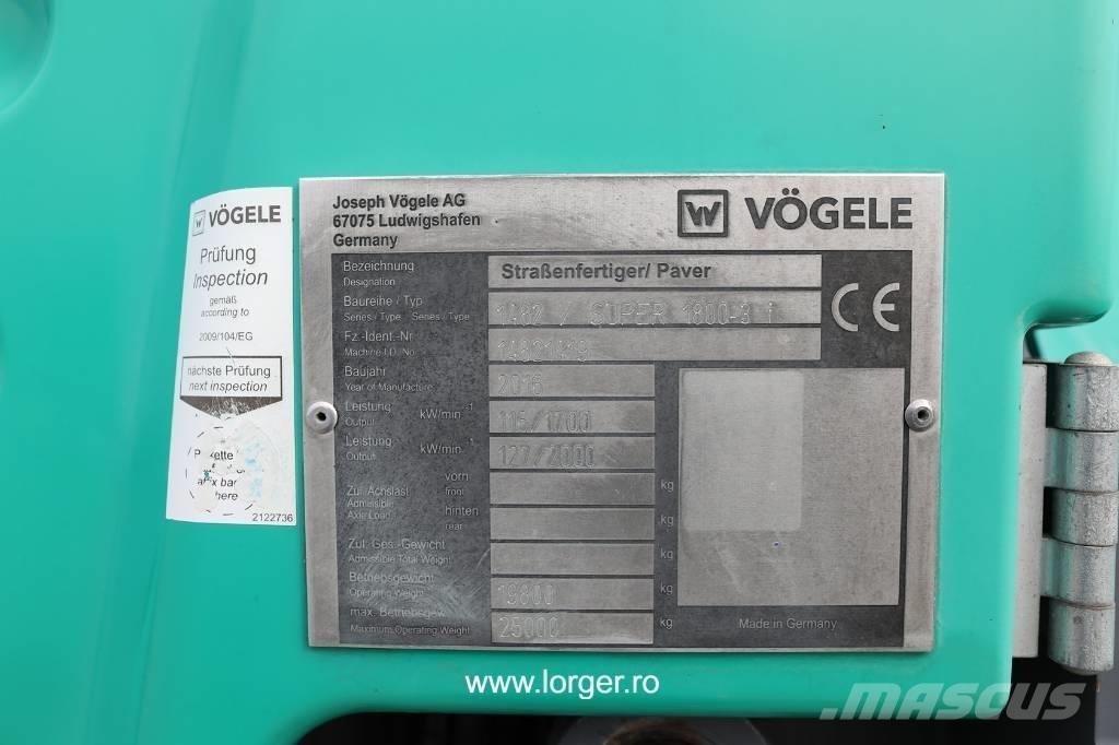 Vögele Super 1800 - 3i معدات السفلتة