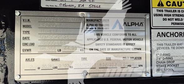  ALPHA HD A80MG نصف مقطورة مسطحة منخفضة