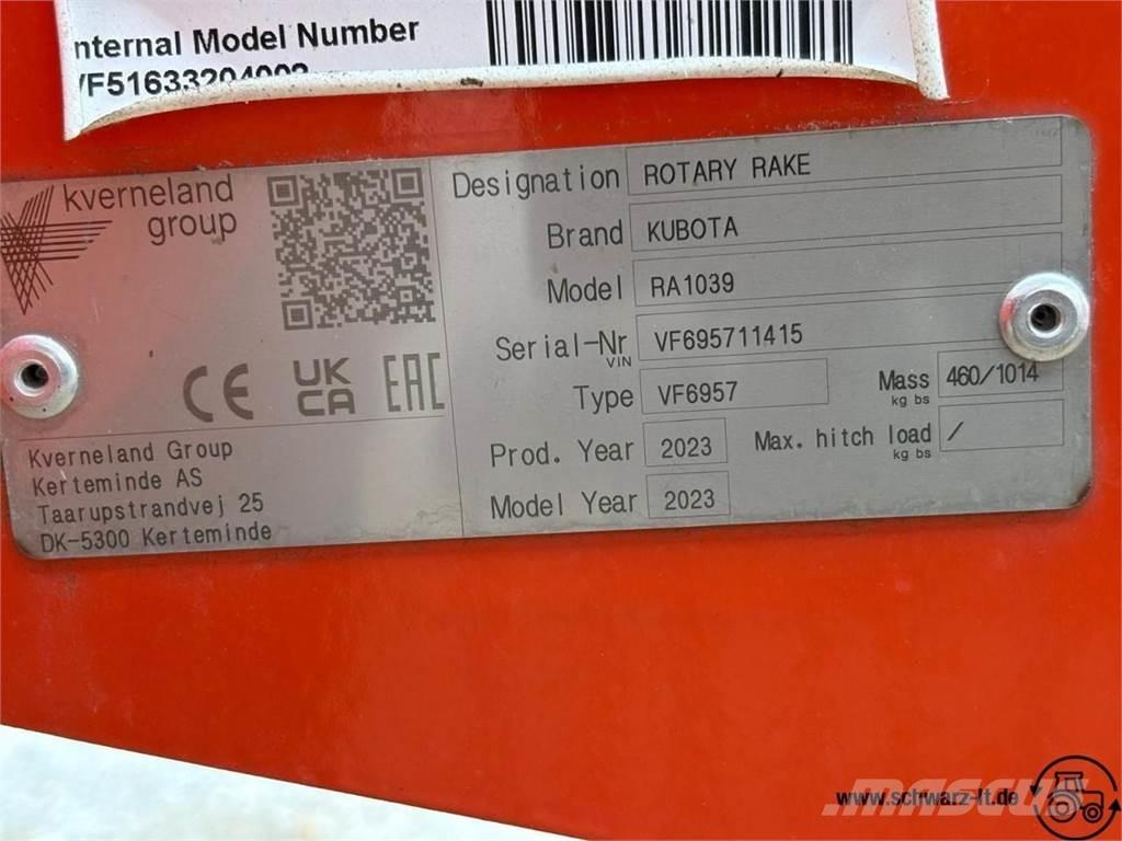 Kubota RA 1039 محشات