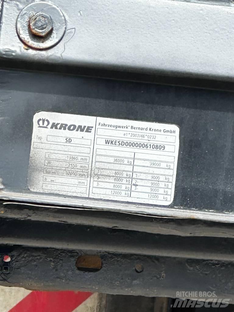 Krone SD نصف مقطورات مسطحة / مفصلية الجوانب