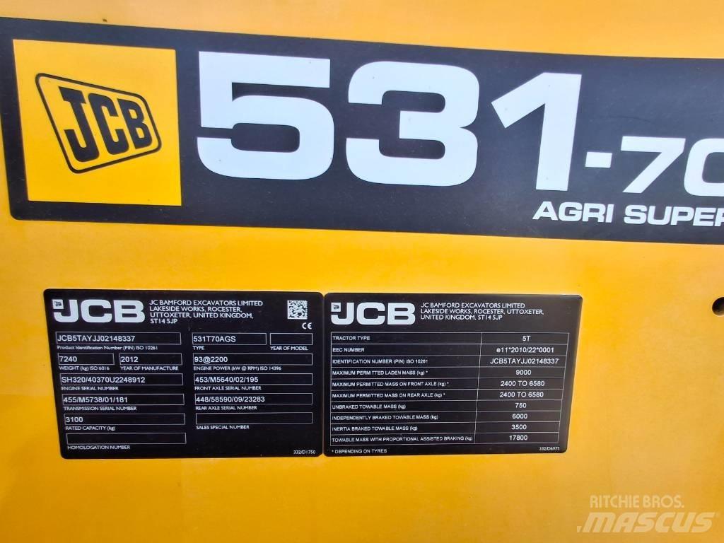 JCB 531-70 معدات مناولة لأغراض الزراعة