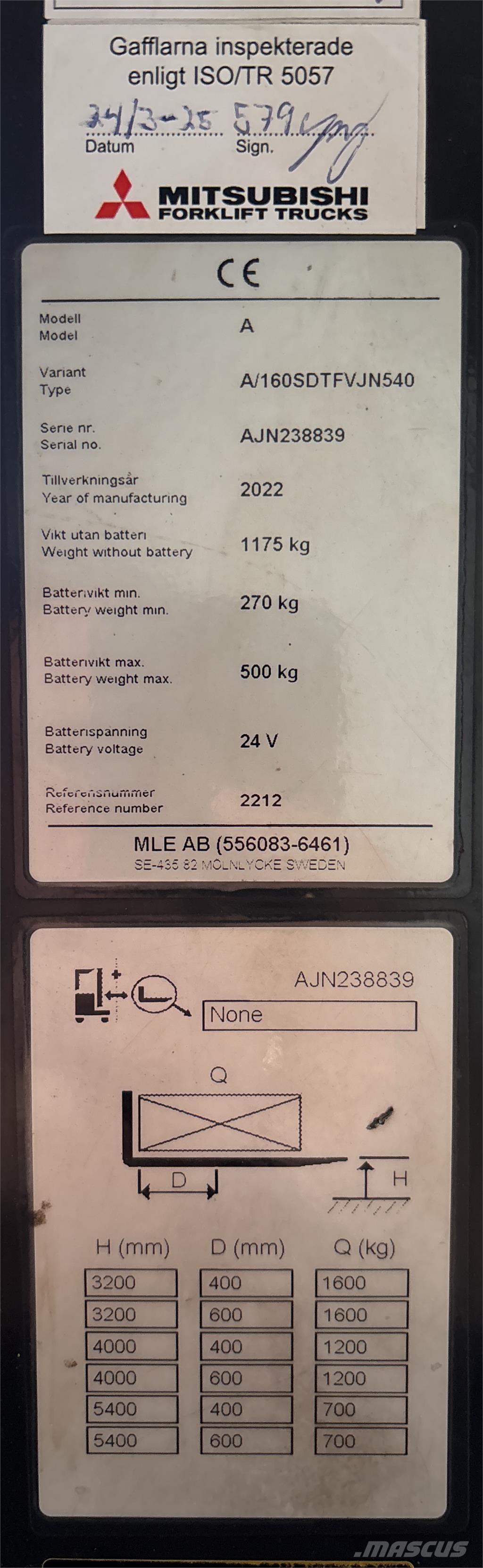 Atlet A160 شاحنات مناولة ذاتية الدفع