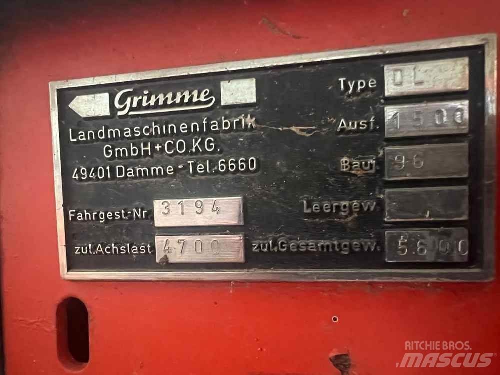 Grimme DL1500 حفارات وحصادات البطاطس