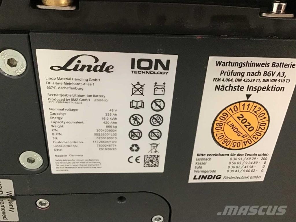 Linde E16 ION شاحنات ذات رافعات شوكية تعمل بالكهرباء