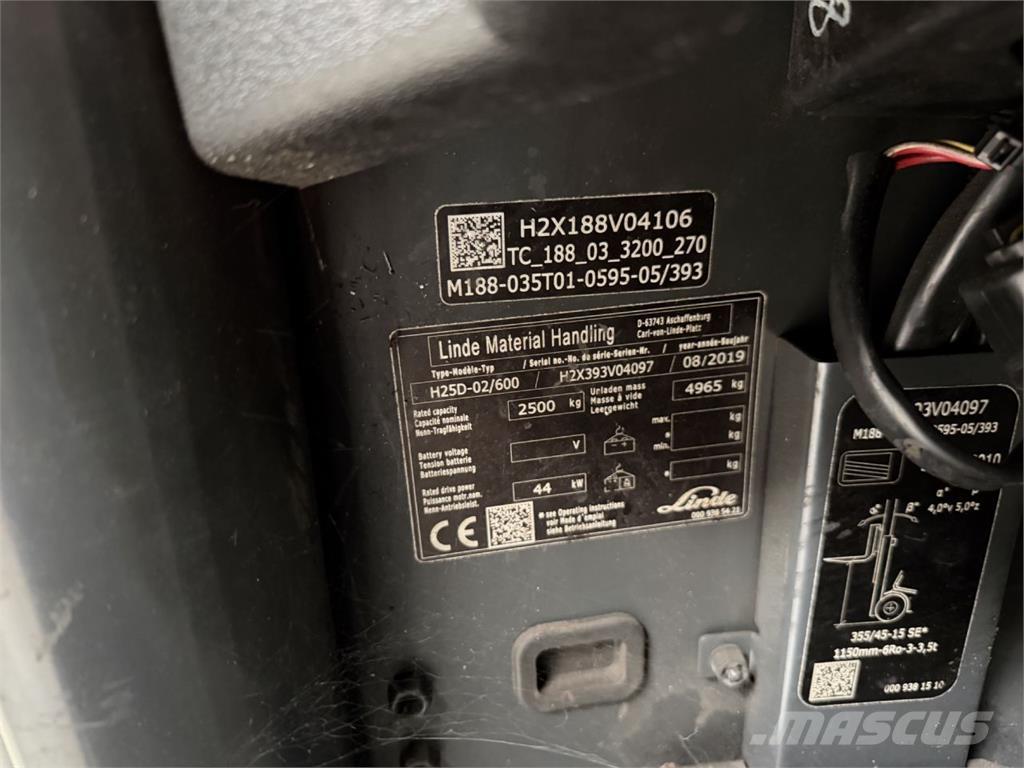 Linde H25D-02/600 شاحنات الديزل