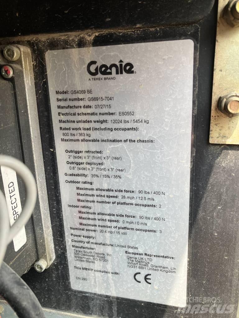 Genie GS 4069 BE رافعات مقصية الشكل