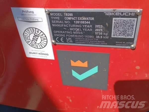 Takeuchi TB 260 حفارات صغيرة أقل من 7 طن (حفارات صغيرة)